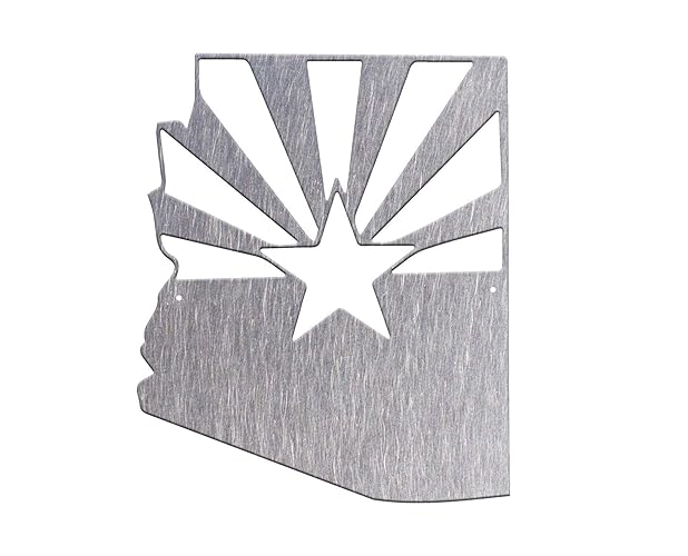 Amazon Com 16 To 30 Arizona Outline State Flag Wall Art Metal Home Decor Arizona Inspired Various Finishes Polished Made In Usa Handmade