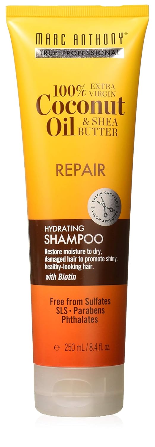 Marc Anthony Coconut Oil Shampoo 8.4 Ounce Tube(No Sulfate) (248ml) (2 Pack)