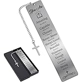 Berirexrion Bible Verse Metal Bookmark - Christian Bookmarks Cross Religious Bible Accessories Inspirational Book Markers Reading Women Birthday Christmas Confirmation Gifts Boys Girls Friends Kids
