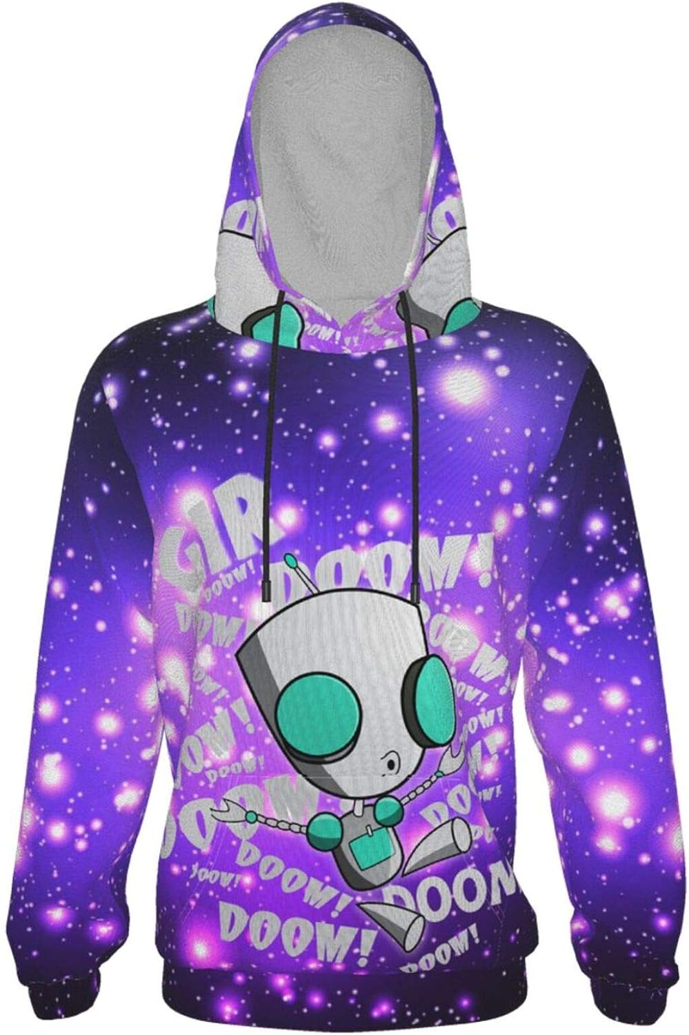 Invader Zim Gir Doom Teens Long Sleeve Hoodies 3D Pulloved Sweatshirts