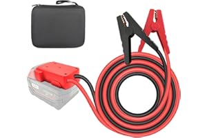 AFDLLDQM Jumper Cable Clamps for Milwaukee M18 18V Battery Jump Starter, 3.28FT 8AWG Car Battery Jumper Cable with Adapter, Automotive Battery Booster Cable for Tools used to Jump Start a Car