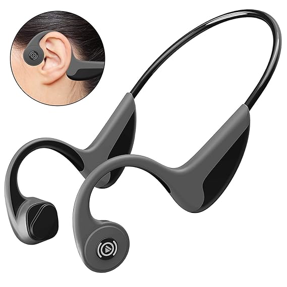 Bluetooth 5.0 Knochenschall Kopfhörer,Globalcrown kabelloser Kopfhörer BT Headphones mit Mikrofon für Sport Hören Radfahren L
