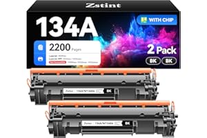 ZSTINT 134A W1340A Black Toner Cartridge Set 2-Pack High Yield with Chip Replacement for HP 134A W1340A 134X W1340X Toner Cartridge Compatible with HP Laserjet M209dw MFP M234dw M234sdw M234sdn Printer Ink