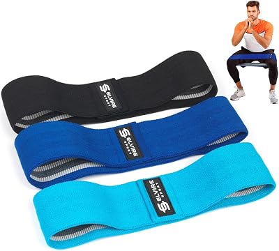 Elvire Sport Fabric Resistance Bands Set of 3 – Booty, Leg & Glute Bands