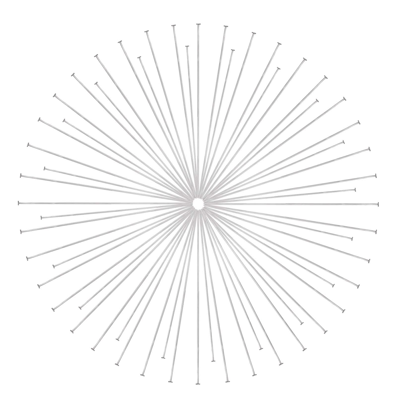 Photo 1 of 200 Pcs Flat Head Pins, 2 Sizes Stainless Steel Headpins Straight Pins Long Pin Pin Making Kit for Jewelry Making DIY Crafts Necklaces Bracelets Earrings Makings (Sliver)