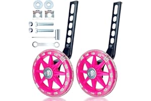 DDJKCZ Training Wheels for Kids Bicycle,Flash Mute Big Wheel Compatible for 12 14 16 18 20 inch Single Speed Bike