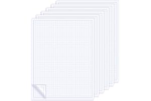 suituts 6 Pads 8.5X11 Inches Graph Paper Pad for Blueprint Drawings, Engineering Grid Notepad, Double Side Drafting Paper, 1/