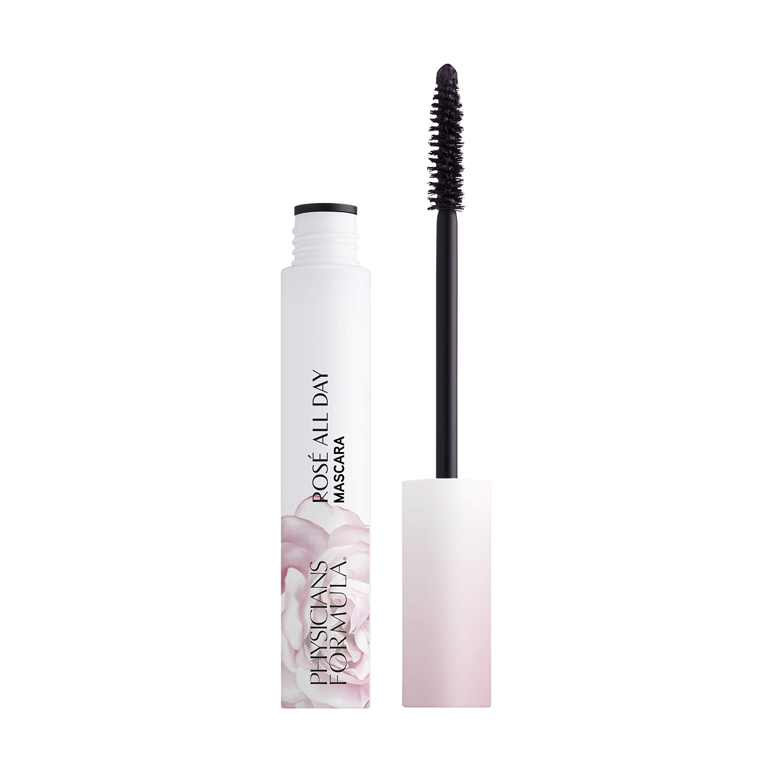 Physicians Formula, Rosé All Day Mascara, Volume and Length Mascara with Highly-Pigmented Formula, Infused with Rose Water, Kakadu Plum, Goji Berry, and a Lifting Blend, Vegan, Black