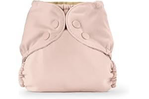 Esembly Cloth Diaper Cover - Reusable Swim Diaper, Waterproof, Breathable - Adjustable Outer Layer Over Absorbent Inner for Blowout Protection - Blush, Size 2 (18-35lbs)