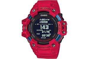 Casio Men's G-Shock Move, GPS + Heart Rate Running Watch, Quartz Solar Assisted Watch with Resin Strap, Red, (Model: GBD-H1000-4)