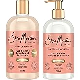 Shea Moisture Coconut & Hibiscus Curl & Shine Gift Set with Shampoo & Conditioner for Thick, Curly Hair 384 ml (Pack of 2)