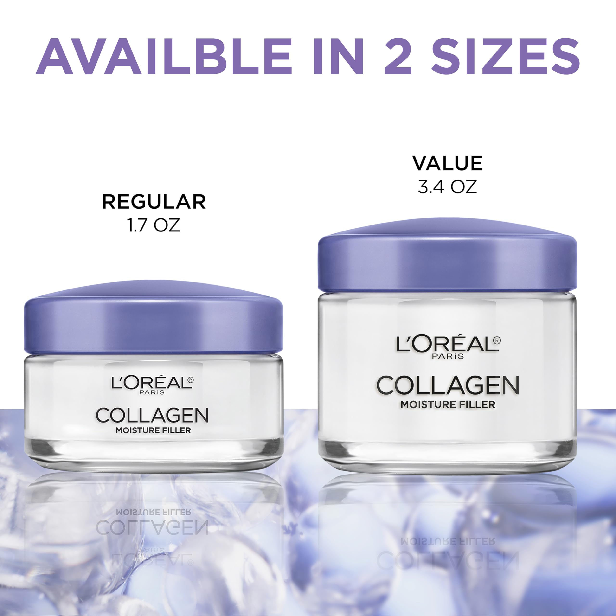 L'Oreal Paris Collagen Daily Face Moisturizer, Reduce Wrinkles, Face Cream 3.4 oz