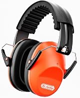 Dr.meter Ear Defenders Kids SNR 27.4dB Adjustable Headband Orange