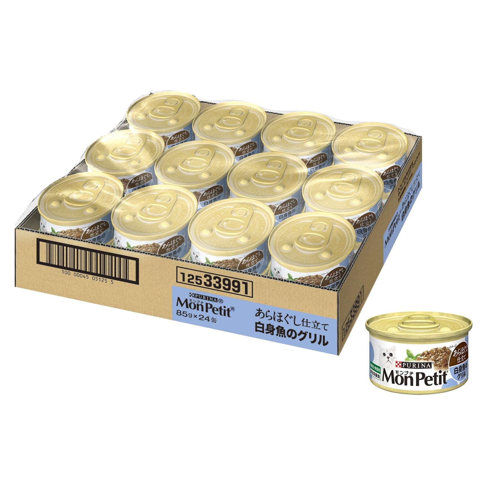 モンプチ 缶 成猫用 あらほぐし仕立て 白身魚のグリル 85gx24缶入り (ケース販売) [キャットフード]商品画像