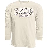 Blue 84 NCAA Unisex-Adult NCAA Officially Licensed Long Sleeve T-Shirt Ivory Dyed Ringspun Vintage