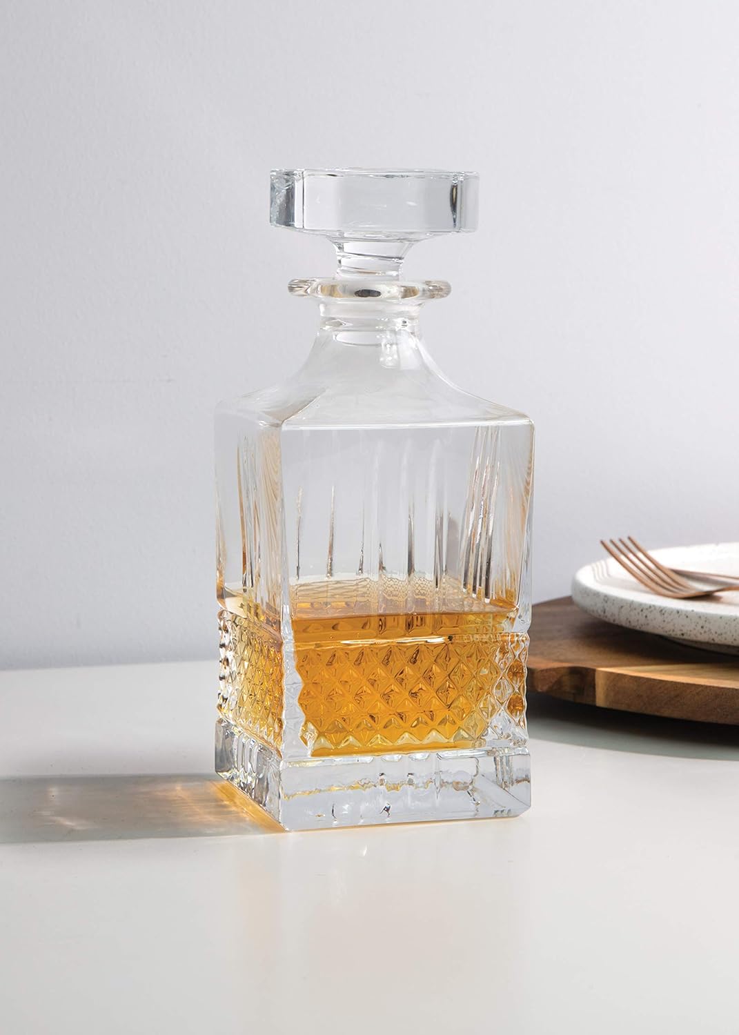 Maxwell & Williams Verona Whiskey Decanter in Gift Box, Cut Crystalline Glass, 75 ml, Transparent, 75ML - Image 5