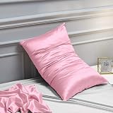 NTBAY Silk Satin Pillowcases 2 Pack 50x90 cm Pink Envelope Closure view 5