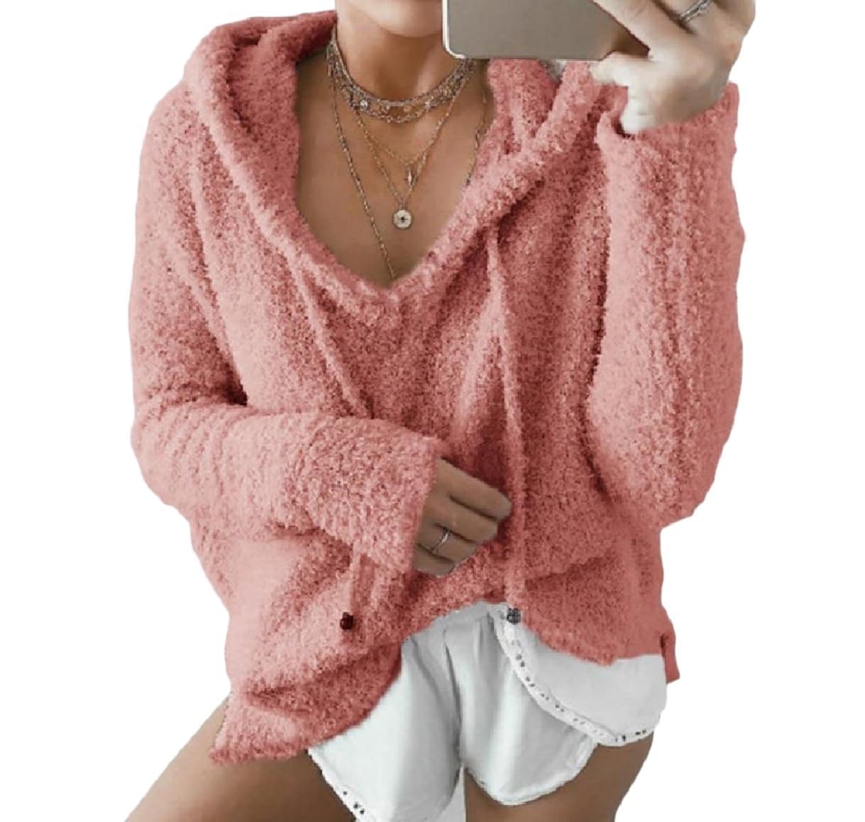 Howme Women Hood Fall Winter Warm Fuzzy 