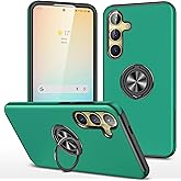 Dionsibei Galaxy S25 Case for Samsung Galaxy S25 Case Military Grade Shockproof Built-in Ring Holder Kickstand Car Mount Armor Heavy Duty Protective Case for Galaxy S25 Phone Case (Dark Green)
