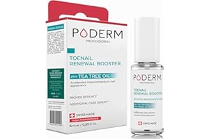 PODERM – TOENAIL RENEWAL BOOSTER – TEA TREE oil-serum - Restores Appearance of Discolored/Damaged Nails – Toe and Fingernail Repair – 100% Natural Ingredients and Vegan – Express Renewal – Swiss Made