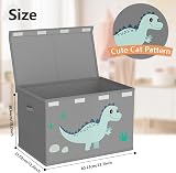 VERONLY Large Toy Storage Box with Lids Grey 83L Foldable 2 Handles view 6