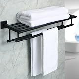 Sayayo 24-Inch Black Towel Rail SUS304 Stainless Steel Wall Mounted EGZ8000-B view 7