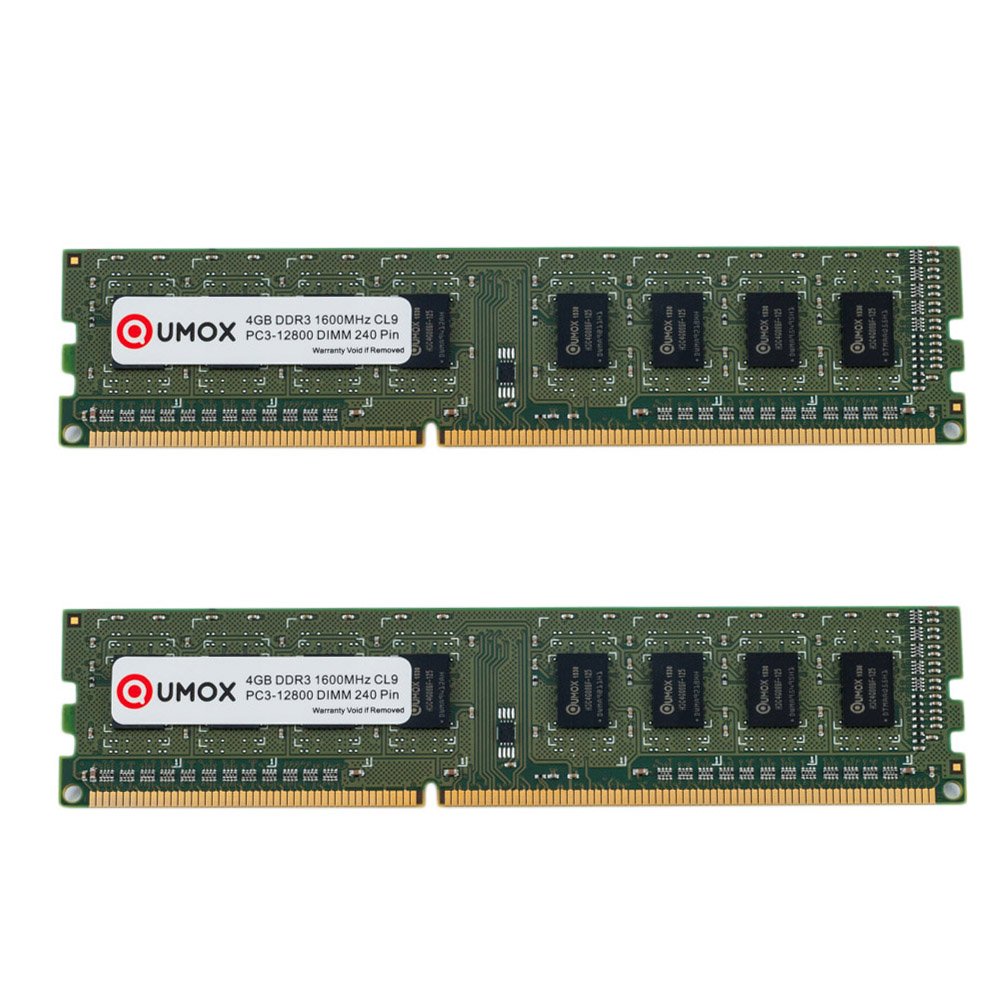 QUMOX 8GB(2x 4GB) DDR3 1600 PC3-12800 PC-12800 (240 PIN) DIMM MEMORY Module XMP CL9