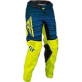 Fly Racing 2022 Youth Kinetic Wave Pants (Hi-Vis/Blue, 18)