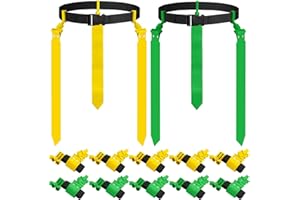 Hungdao 12 Players Flag Football Belts and Flags Adjustable Football Belts for Kids Teens Adults Team Training Sport Events