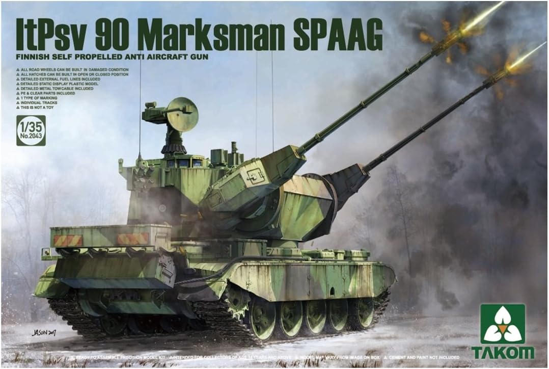 TAKOMTAK-2043 Model Kit Finnish Self Propelled Anti Aircraft Gun ItPsv 90 Marksman