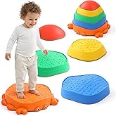 UBRAVOO Stepping Stones for Kids, 5 Pcs Non-Slip Crab Balance Stones,Promoting Toddler's Balance & Coordination,Indoor or Outdoor Play for Kids Aged 3+ (Crab)