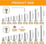HAOCHEN M2.5 Screw Set 840 Stainless Steel Nuts Washers Assortment Kit view 2