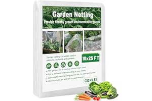 GonLei Garden Netting 10 X 25FT Garden Mesh Netting Outdoor Mosquito Netting Plant Cover Protection Screen Vegetable Row Cover,Blueberry Netting Shrubs Fruits Tree Flowers Garden Screen Barrier Net