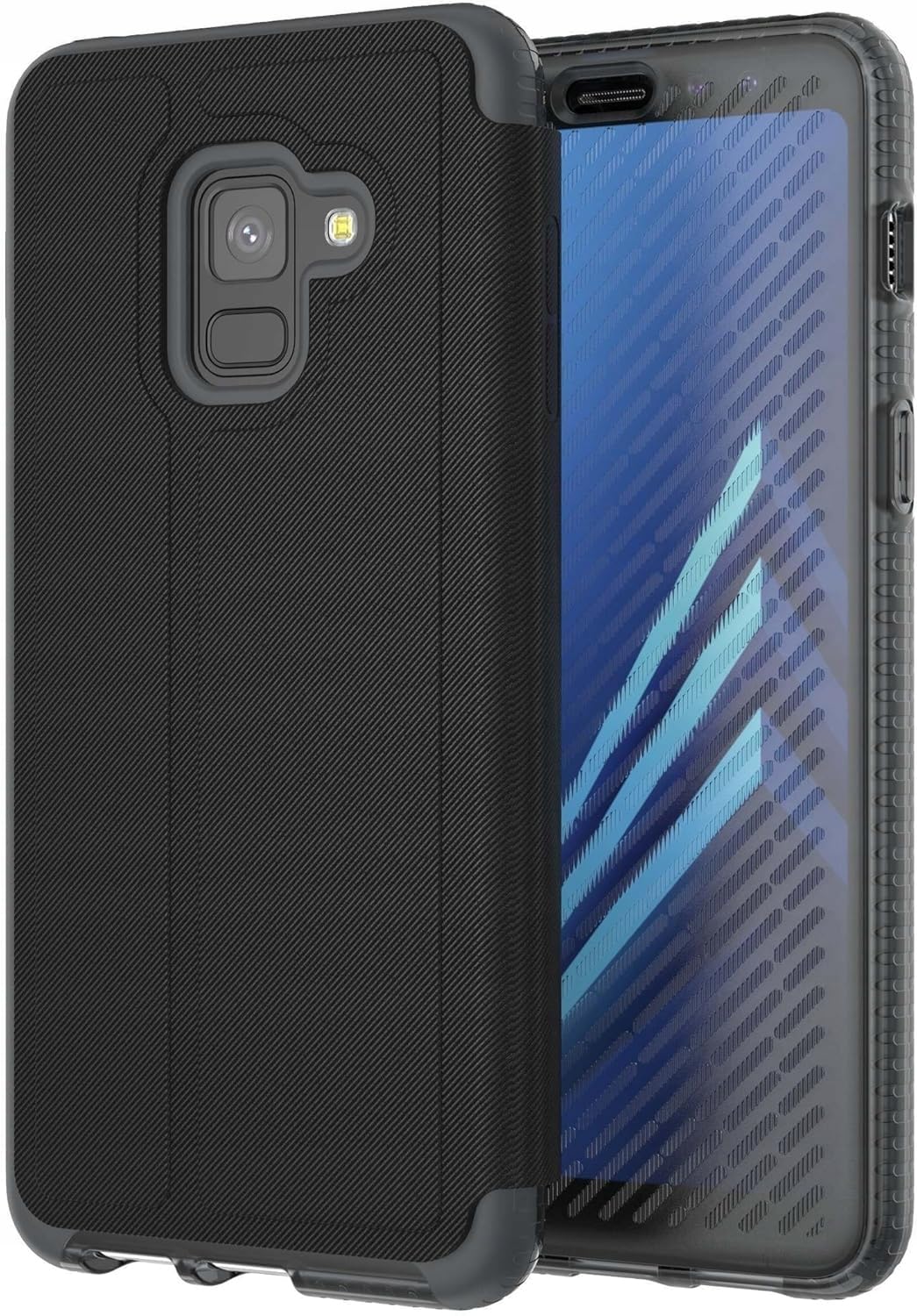 tech21 Protective Samsung Galaxy A8 Case Folio 360 Degree Protection Cover - Evo Flip - Black