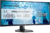 Dell S3422DWG 34 Inch Curved Gaming Monitor 144Hz WQHD 3440x1440 Black view 1