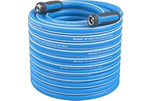 Fevone Garden Hose 150 ft, Heavy Duty Water Hose, Hybrid Polymer, Kink Resistance, Lightweight, Flexibility, Durability, Leak Free, Aluminum Fittings, 3/4" GHT, 5/8" ID, 600 PSI, Drinking Water Safe