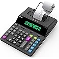 CATIGA 12 Digit Thermal Printing Calculator with Tape Print Out, Ink-Free Adding Machine, 5X Faster Quite at 8.0 LPS, Extra Large Fluorescent Display, Tax Calculation with Clock and Calendar, SP-2401