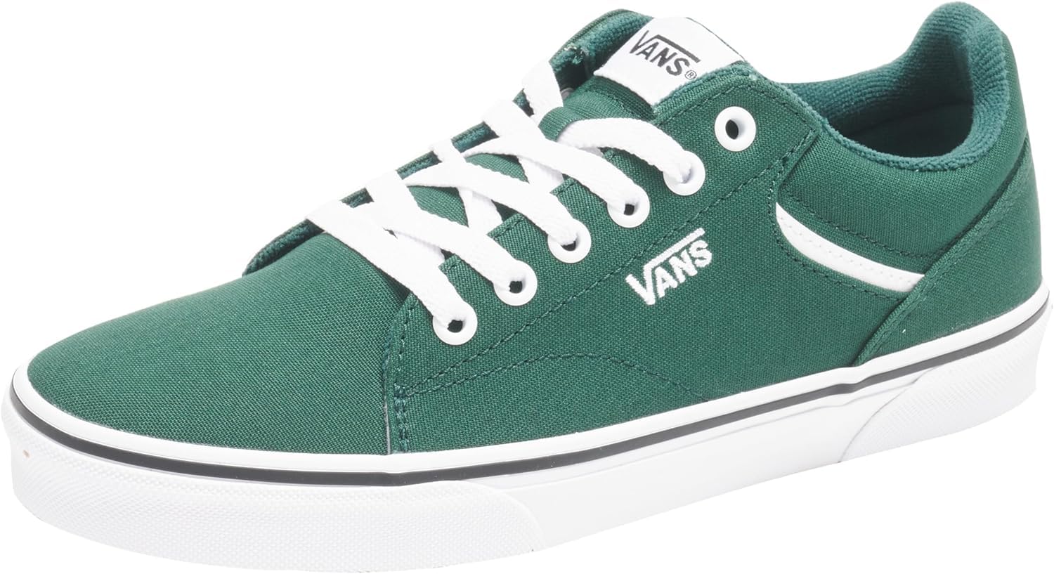 Vans Women's Seldan Shoe | Retro Tennis Inspired Sneakers for Fashion, Work & Everyday Wear, Canvas Emerald, 8 Image