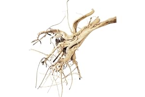 GENERIC Azil Natural Driftwood Tigerwood Aquarium Decoration (2 Pcs) Moss Ball Terrarium Fairy Garden Freshwater Planted Tank Aquarium Plants Aquascape Hardscape