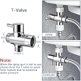 JIELUO Handheld Bidet Sprayer Kit Stainless Steel 2-Mode Shower Hose T-Valve view 7