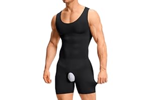 TAILONG Mens Shapewear Tummy Control Bodysuit Sleeveless Compression Shirts Slimming Body Shaper Fajas Para Hombres