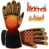 Rabbitroom Electric Heated Gloves for Men Women,Rechargeable Battery Powered Gloves,Waterproof Touchscreen Thermal Insulate Arthritic Hand Warmer,Winter Outdoor Sports for Cycling Hiking Walking Dog