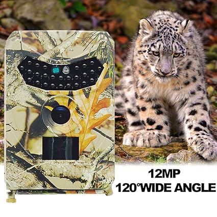 ZYSMC Cámara de Rastro de Vida Silvestre, cámara de Caza de 1080p Gran Angular detección