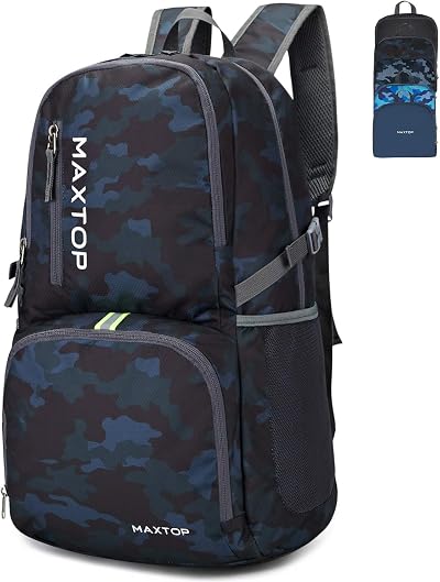 MAXTOP 40L Lightweight Backpack Outdoor Daypack Foldable Water Resistant