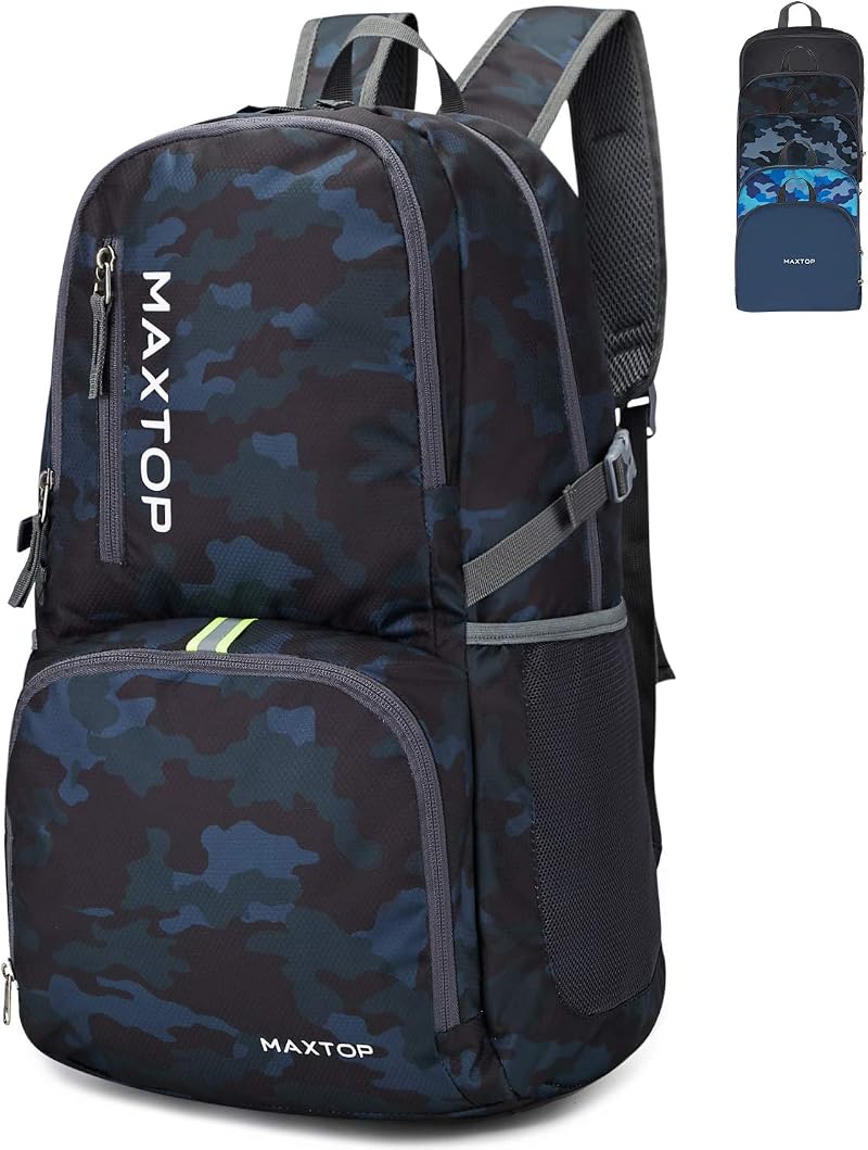 MAXTOP 40L Lightweight Backpack Outdoor Daypack Foldable Water Resistant