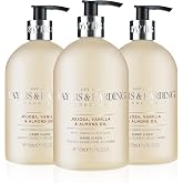 Baylis &amp; Harding Liquid Hand Soap Wash with Dispenser, Jojoba, Vanilla &amp; Almond Oil, 16.9oz/500ml (3-Pack)