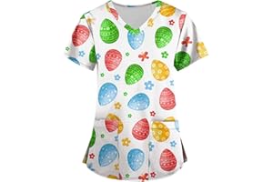 ZEFOTIM Easter Shirts for Women,Summer Cute Letter Print Easter Tops Blouse Casual Short Sleeve O-Neck Rabbit Graphic Tees