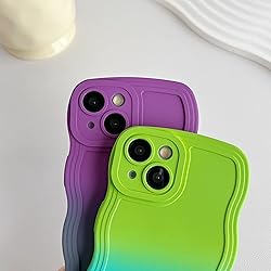Caseative for iPhone 14 Case,Solid Color Curly Wave