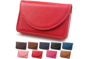 GOWALL Minimalist Business Card Case, PU Leather Business Card Holder, Slim Magnetic Business Card Holder, Quick Access Cards (Multi Color)