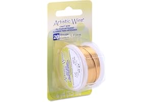 Artistic Wire, 20 Gauge Tarnish Resistant Brass Craft Wire, 6 yd